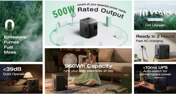 EcoFlow DELTA 3 1000 Air (10ms UPS) Portable Power Station (960WH) PRICE IN PAKSITAN - Image 3